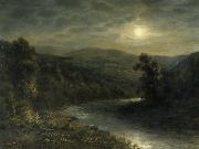 Walter Griffin Moonlight on the Delaware River France oil painting artist